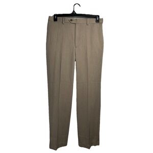 New $72 Savane Pants Men's 32x30 Brown Non Iron‎ Straight Comfort Waist Office